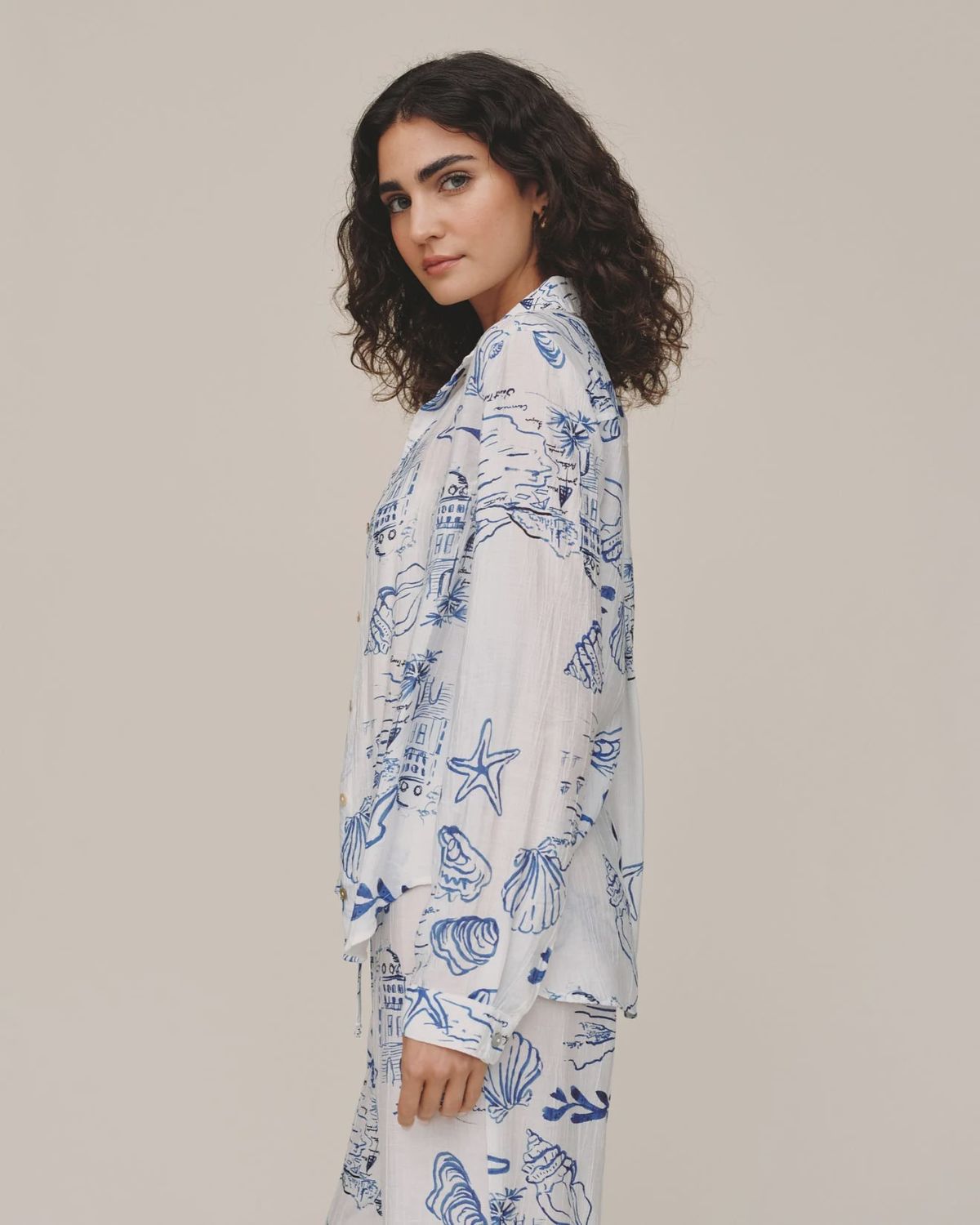 Bella Dahl - Classic Button Down Riviera Print