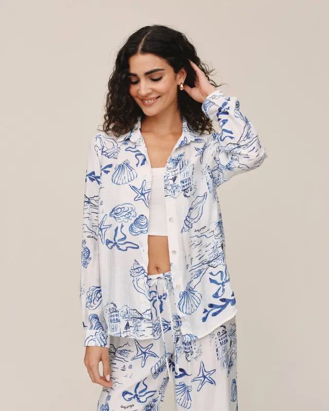 Bella Dahl - Classic Button Down Riviera Print