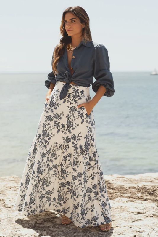 Sole - Emma Skirt Azur Bloom