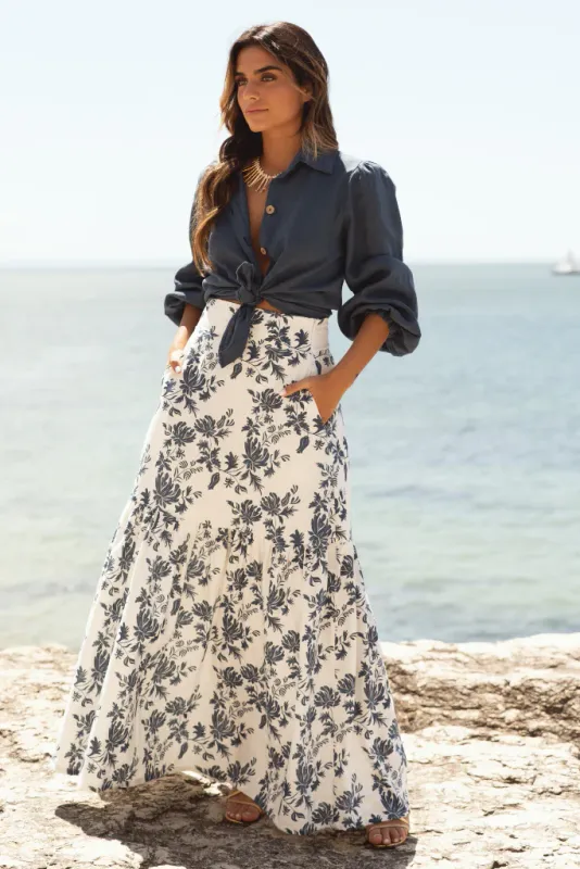 Sole - Emma Skirt Azur Bloom