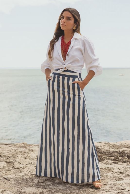 Sole - Mykonos Skirt Stripes Blue