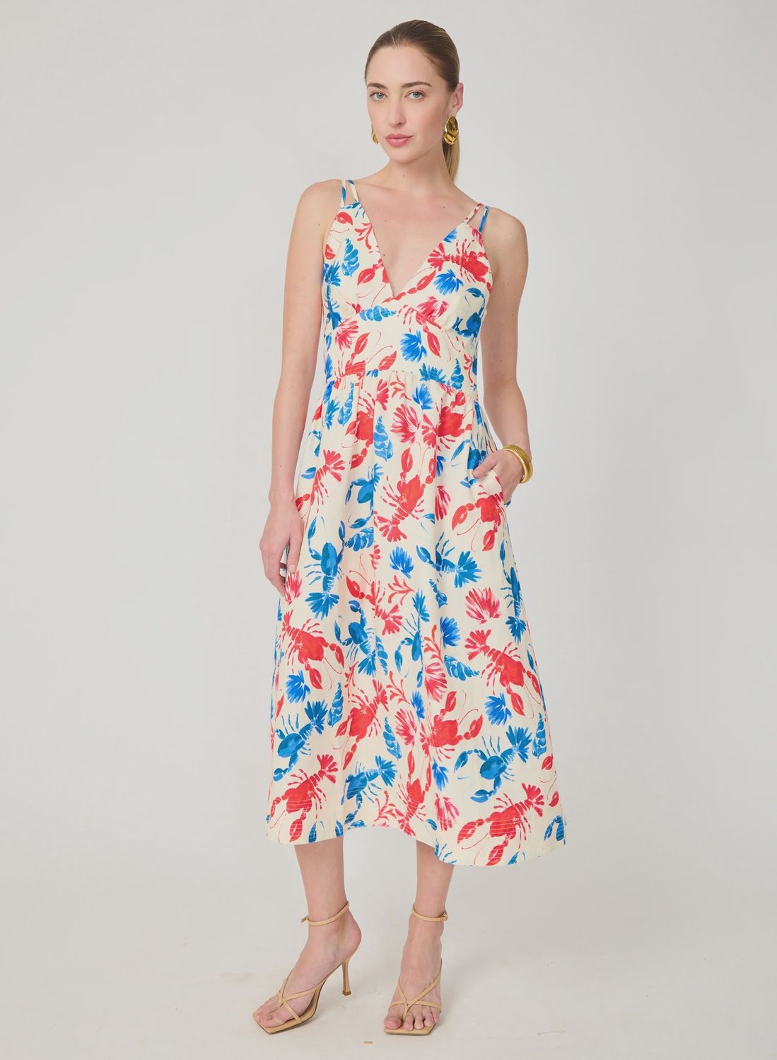 Gilner Farrar - Floria Dress Lobster Print