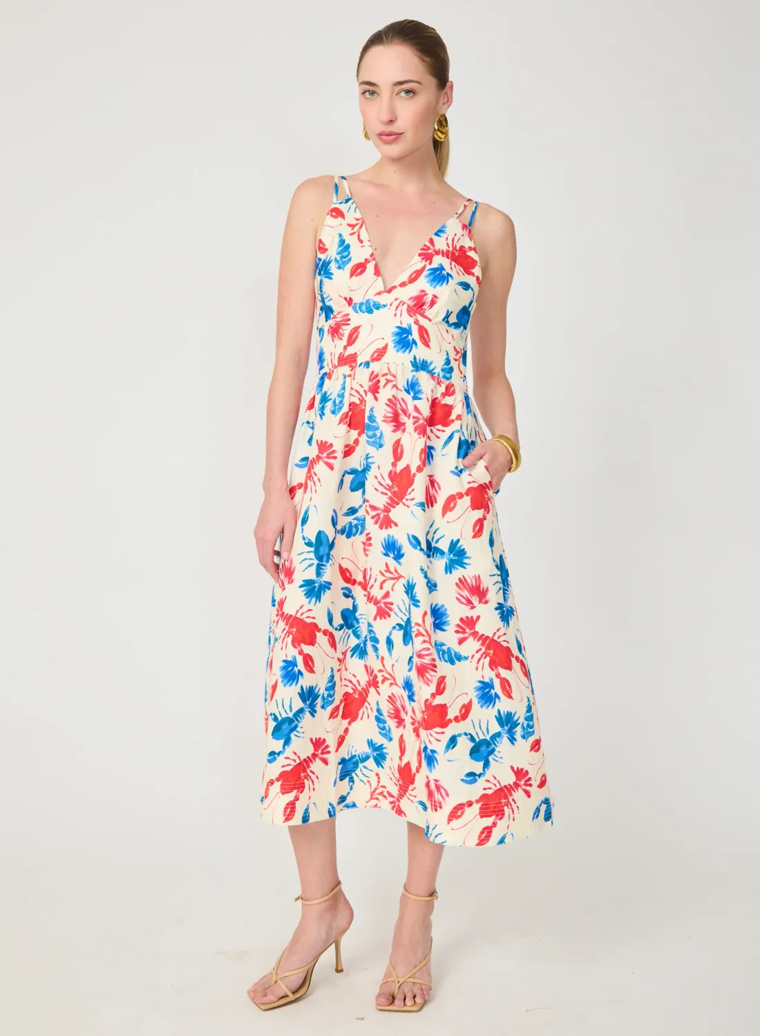 Gilner Farrar - Floria Dress Lobster Print