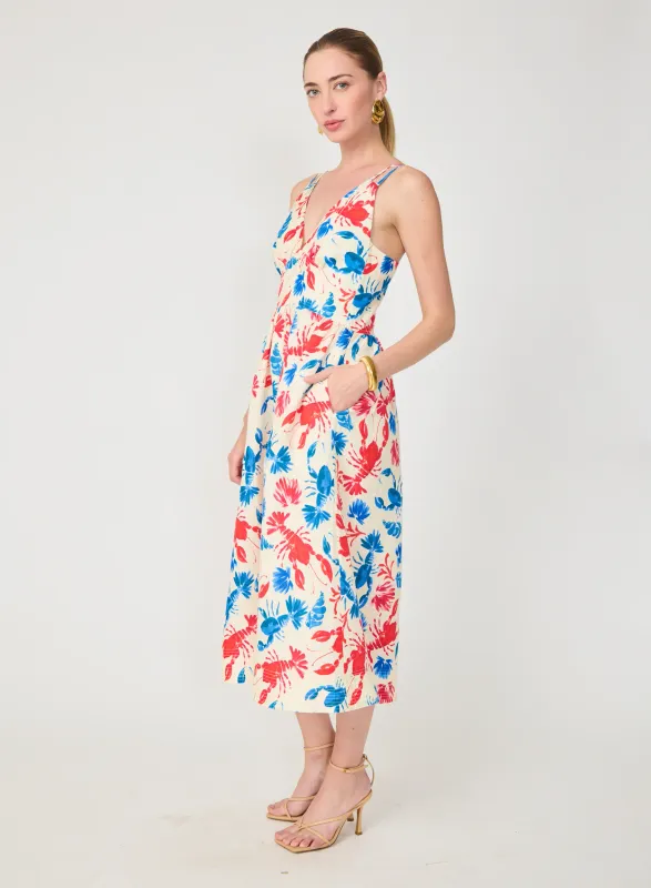 Gilner Farrar - Floria Dress Lobster Print