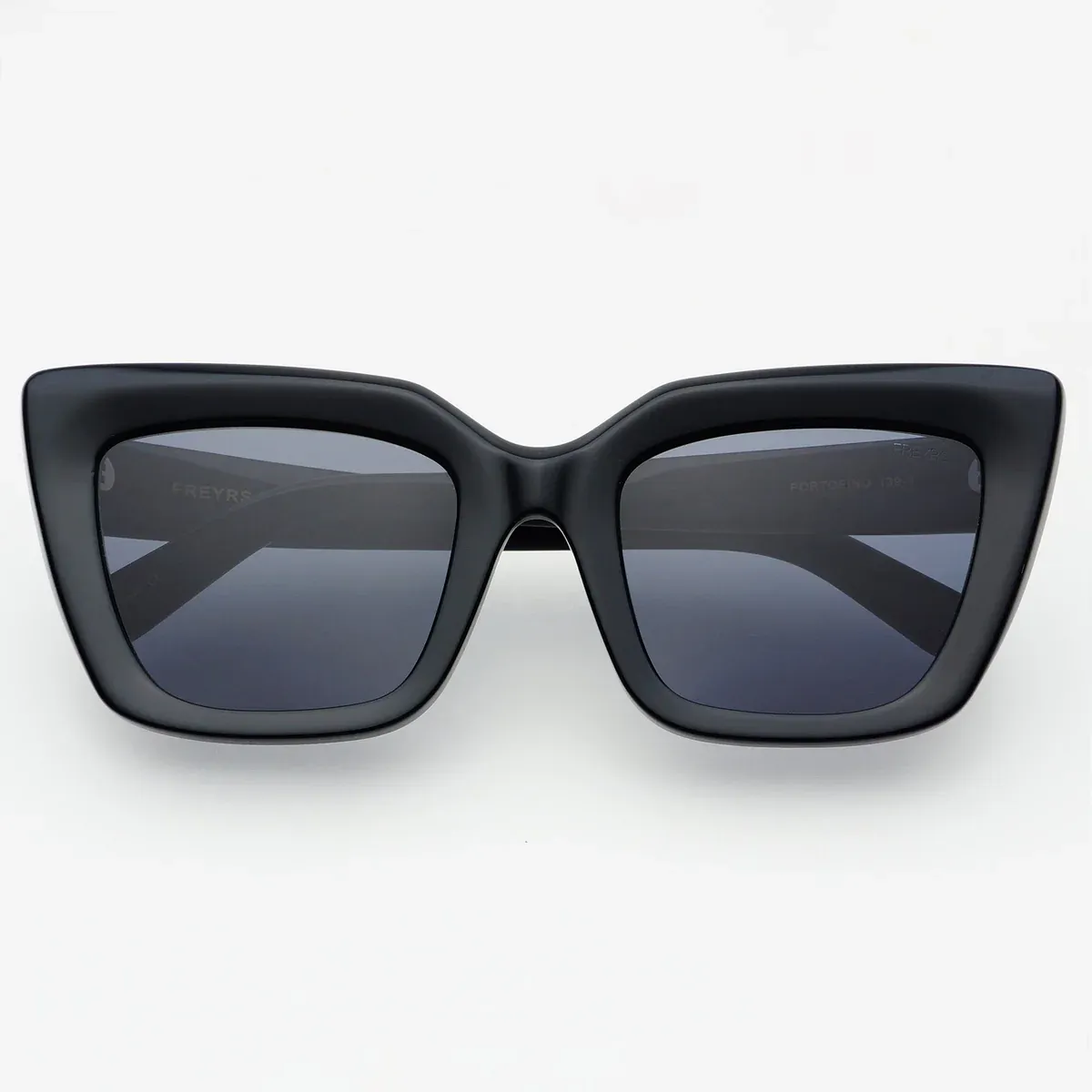 FREYRS - Portofino Acetate Oversized Cat Eye Sunglasses - Black