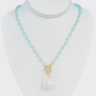 LPL Creations - Hallmark Necklace - Teal 20” LPL Creations - Hallmark Necklace - Teal 20”