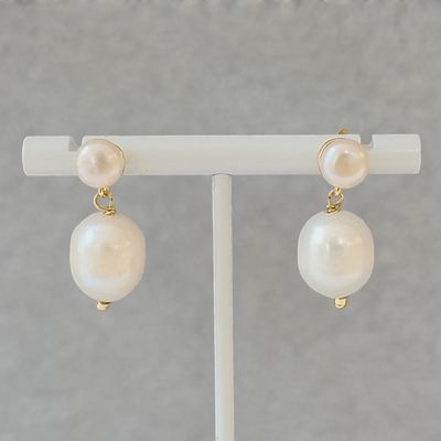 LPL Creations - Pearl on Pearl Earrings