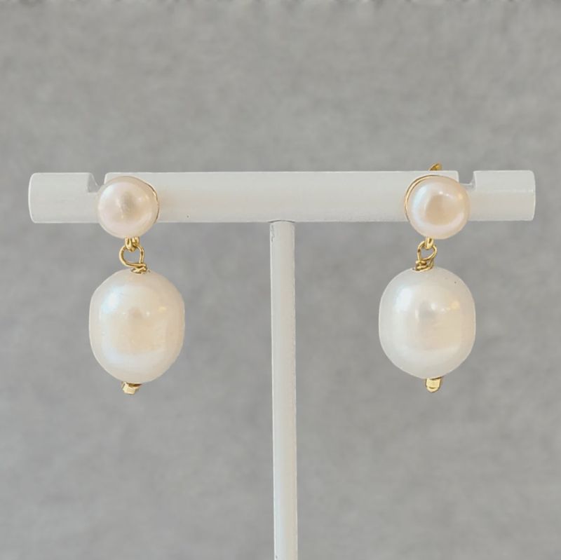 LPL Creations - Pearl on Pearl Earrings