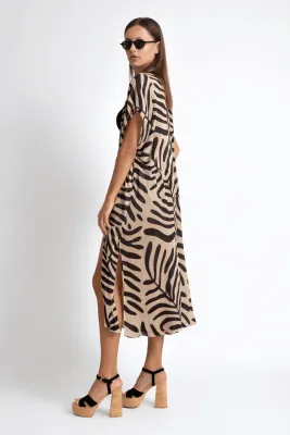 Muche Et Muchette - Vivi Kimono Leaves Print