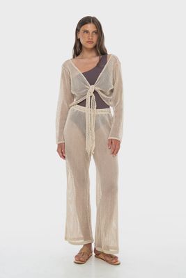 Phie Collective - Mesh Pant in Beige