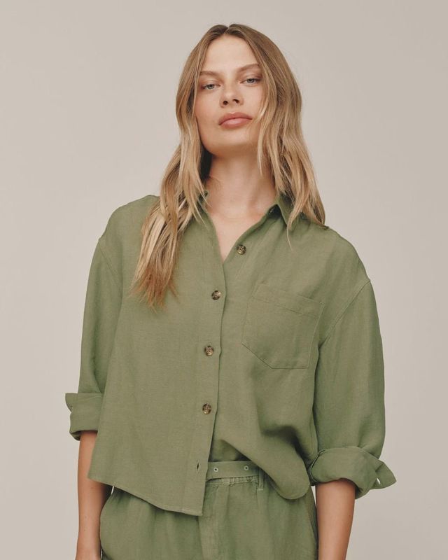 Bella Dahl - Boxy Shirt Olive Leaf