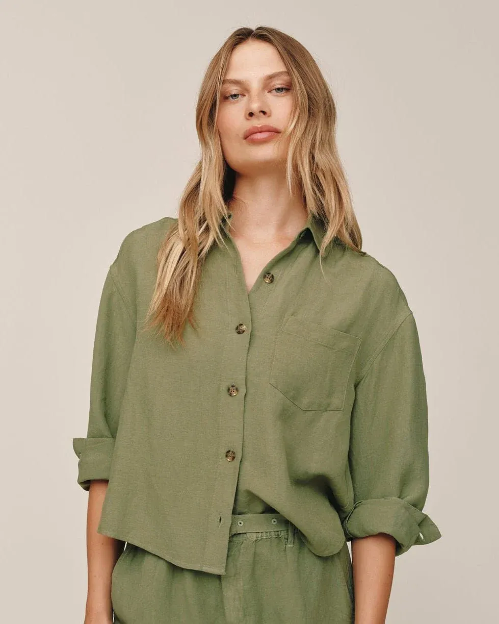Bella Dahl - Boxy Shirt Olive Leaf