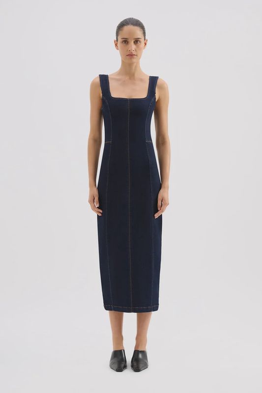 Nude Lucy - Vita Denim Maxi Dress Deep Blue