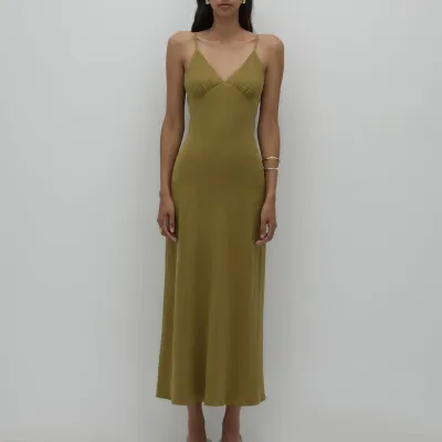 Nude Lucy - Anthea Slip Dress Avocado