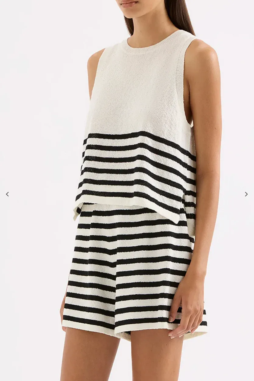 Nude Lucy - Marika Knit Tank Walnut Stripe