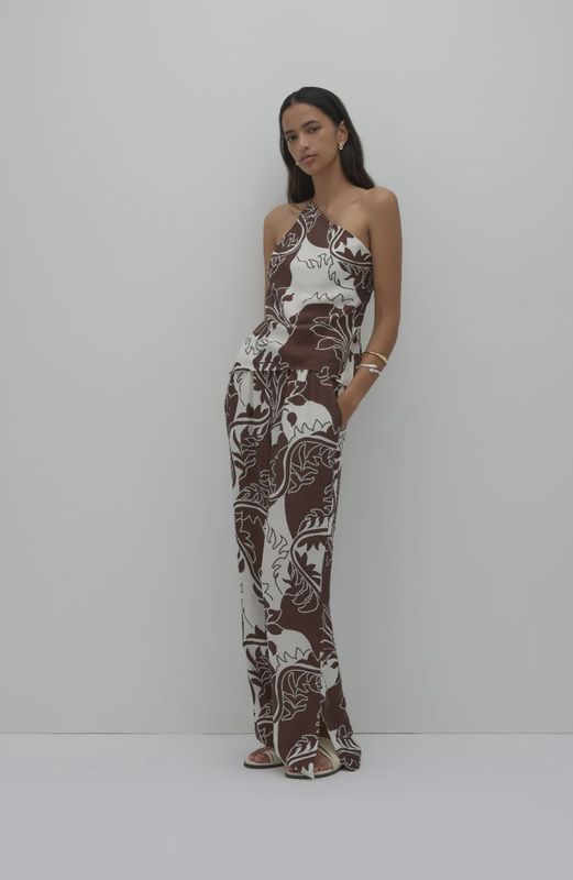 Nude Lucy - Isadora Cupro Cami Brown/White