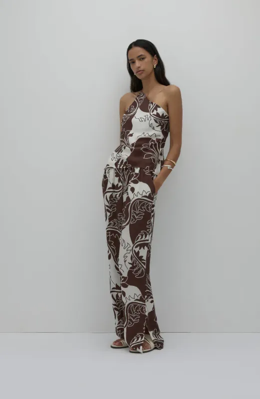 Nude Lucy - Isadora Cupro Cami Brown/White