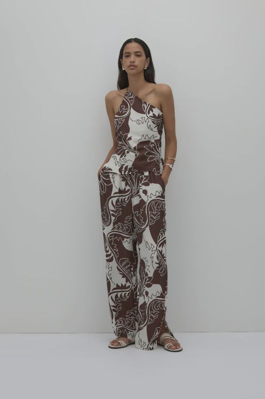 Nude Lucy - Isadora Cupro Pant Brown/White