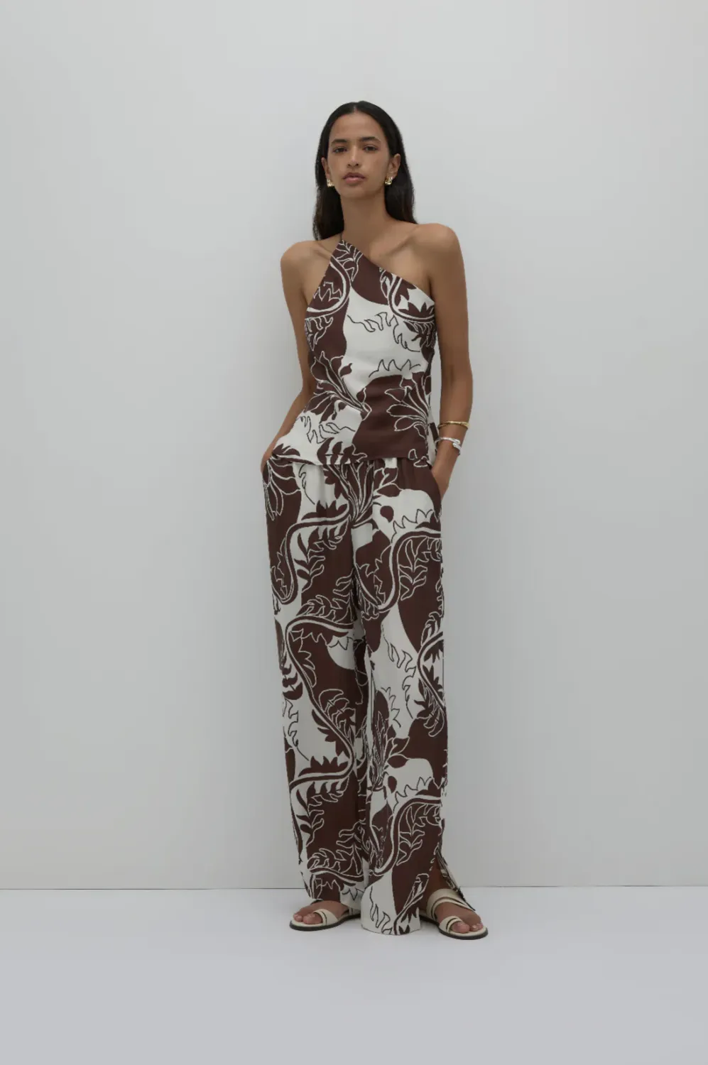 Nude Lucy - Isadora Cupro Pant Brown/White
