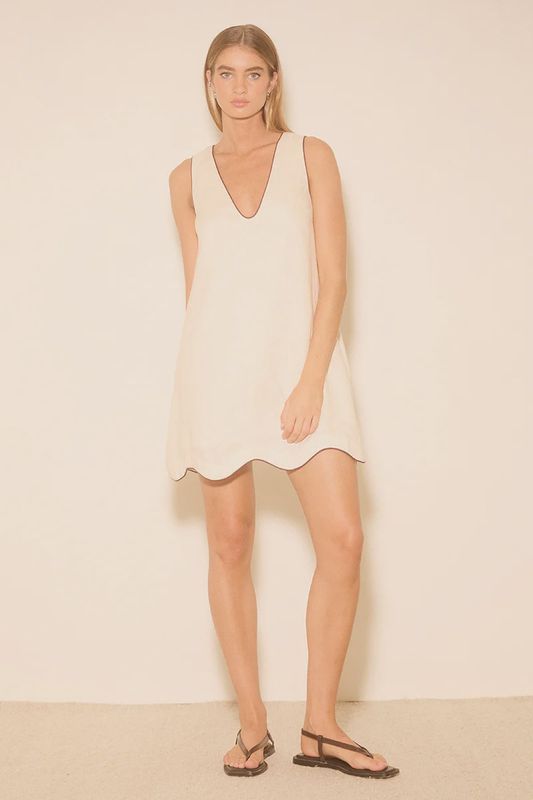MON RENN - Aleria Mini Dress Cream