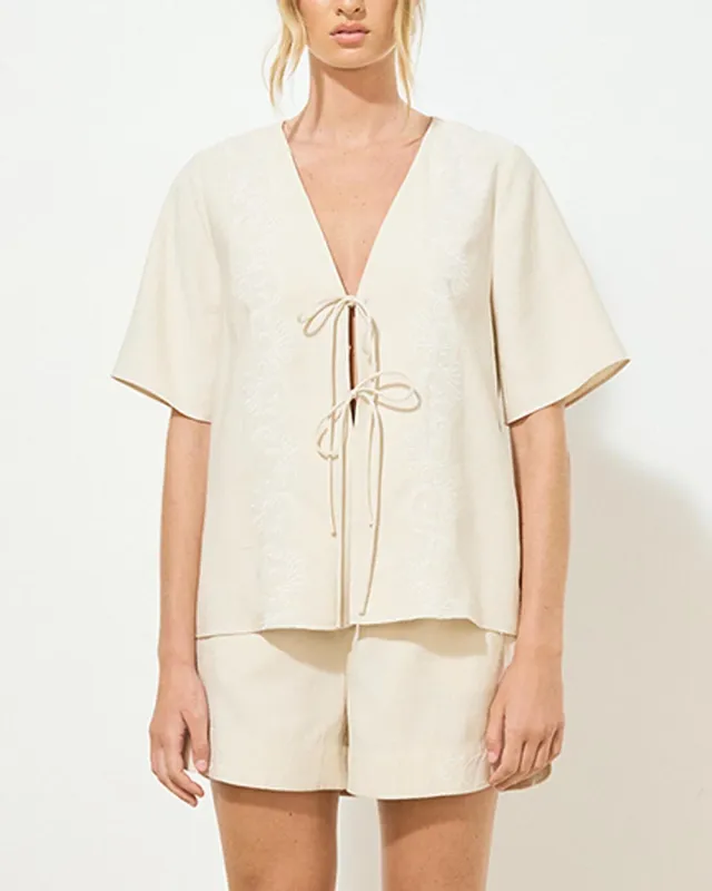 MON RENN - Rosario Top Off White