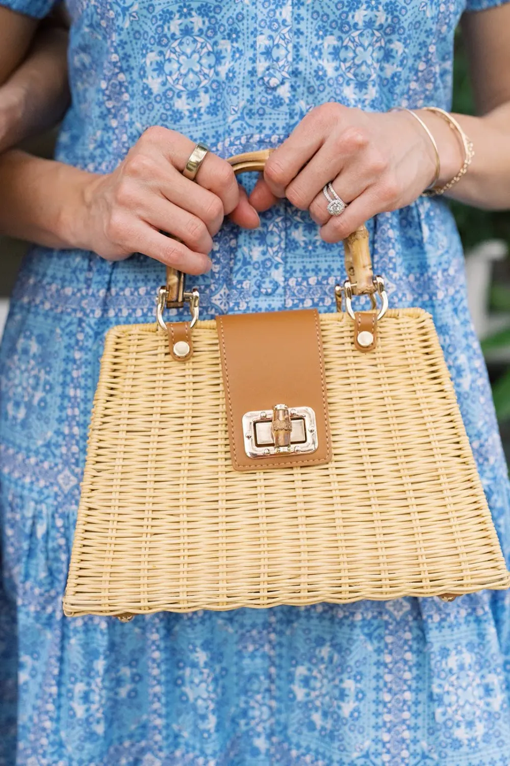 Lisi Lerch - Birdie Hand Woven w/ Bamboo Handle Natural