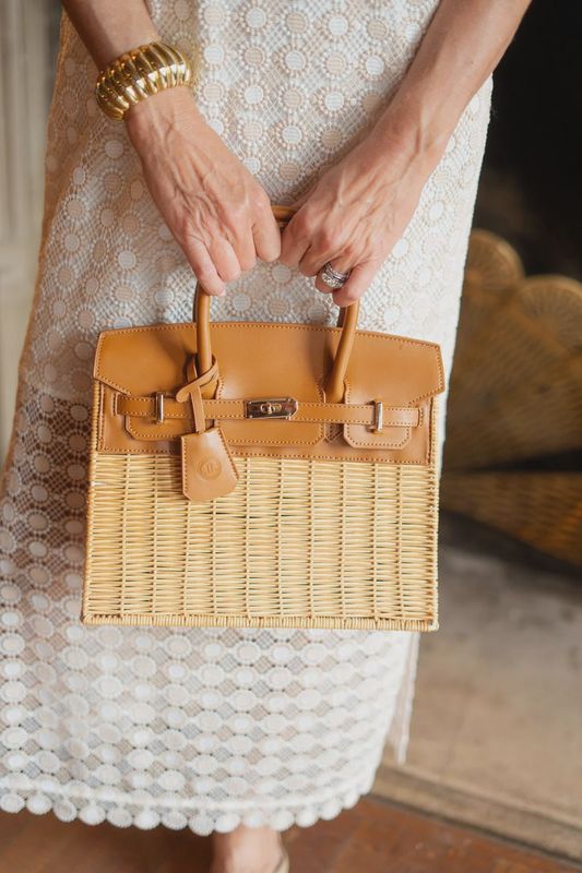 Lisi Lerch - Margo Wicker Handbag Camel