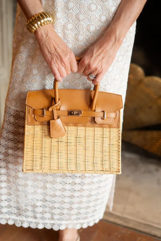 Lisi Lerch - Margo Wicker Handbag Camel
