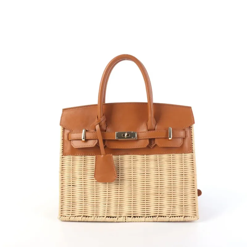 Lisi Lerch - Margo Wicker Handbag Camel
