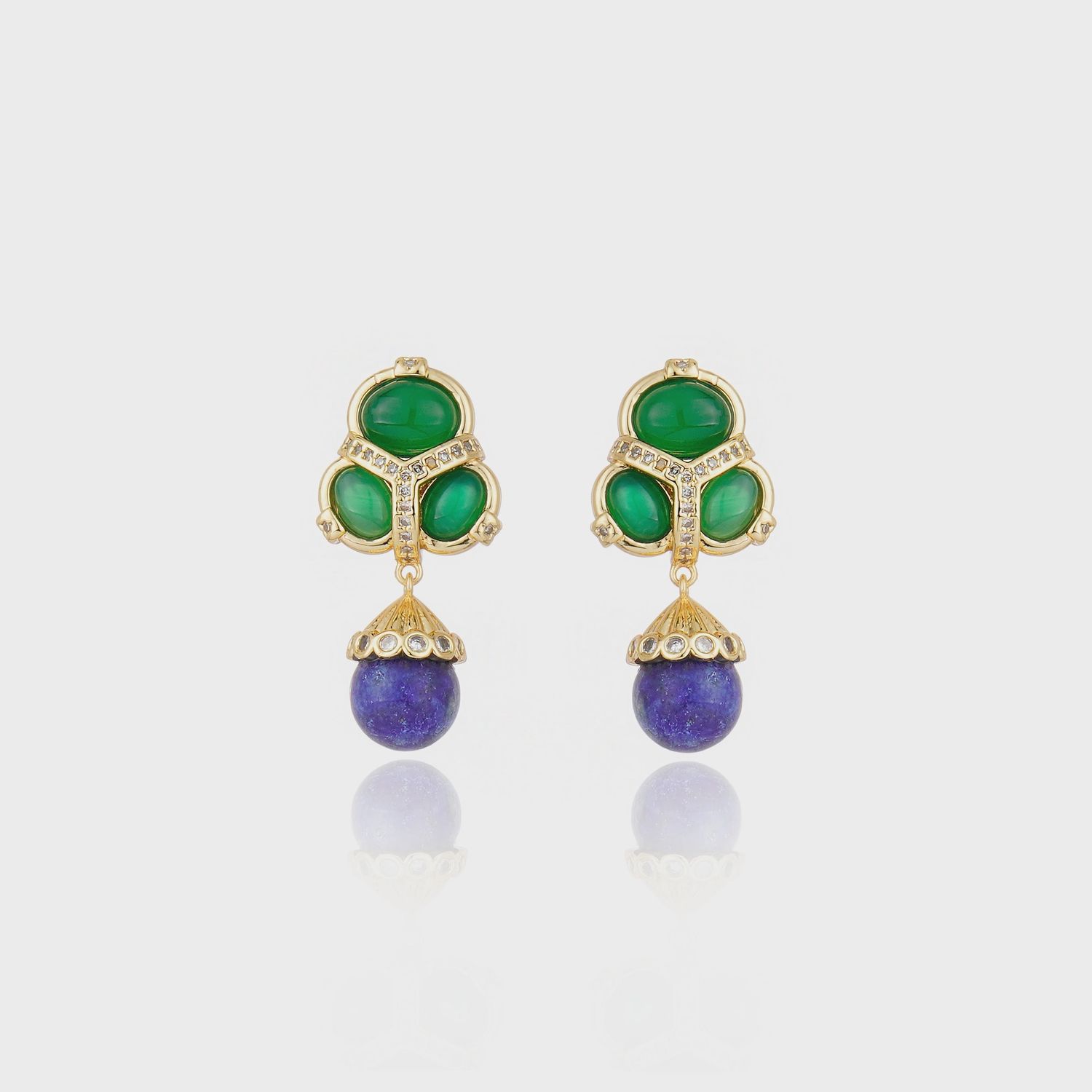 Cristina Sabatini - Martins Earrings Green & Blue