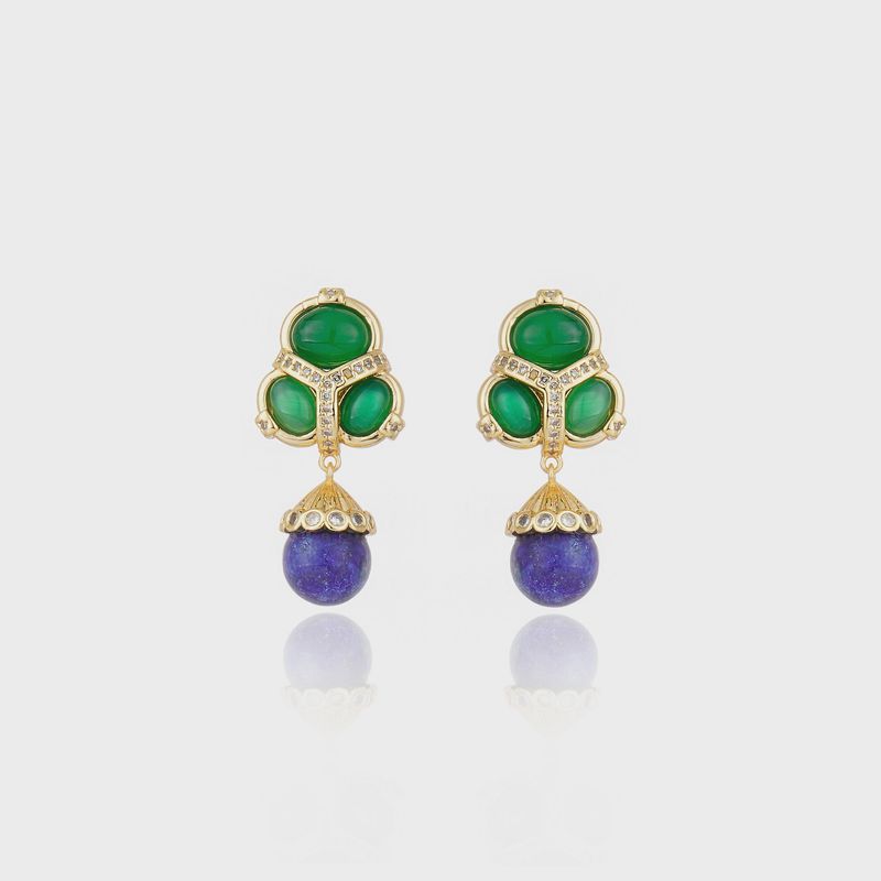 Cristina Sabatini - Martins Earrings Green & Blue