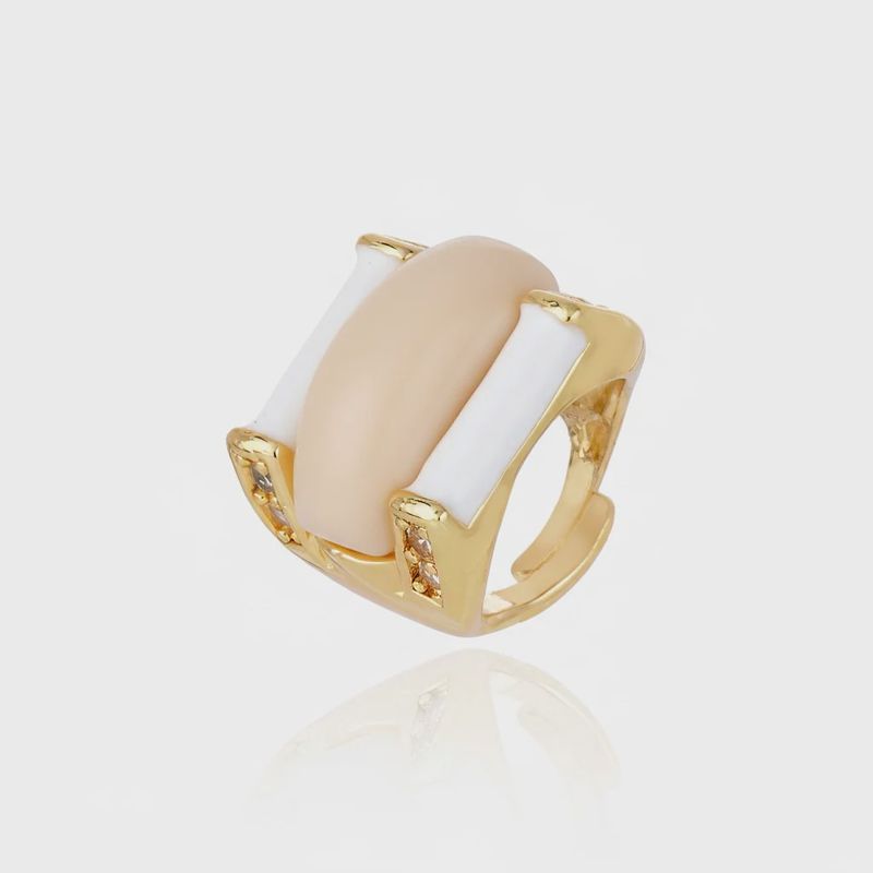 Cristina Sabatini - Zina Ring White & Pink
