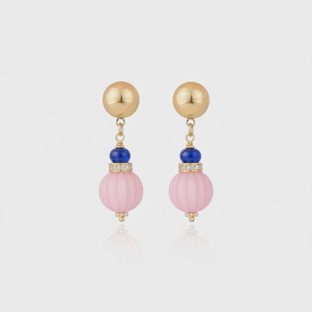 Cristina Sabatini - Zina Aita Earring Pink & Amethyst
