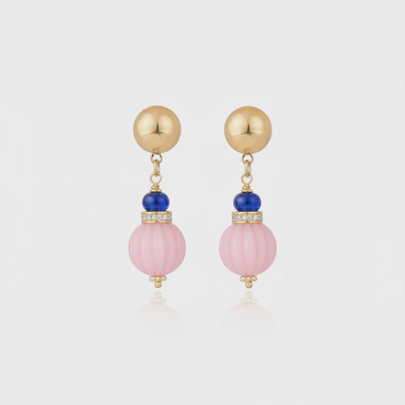 Cristina Sabatini - Zina Aita Earring Pink & Amethyst