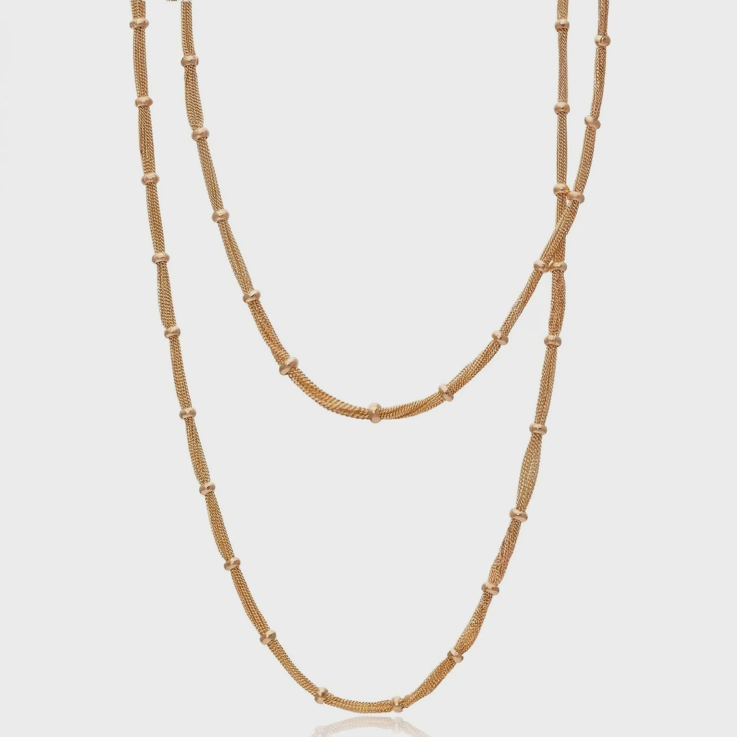 Cristina Sabatini - Classic Micro Multi Chain Necklace Gold