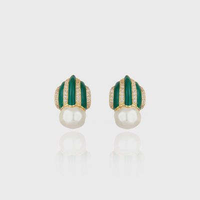 Cristina Sabatini - Graz Earring Green Agate