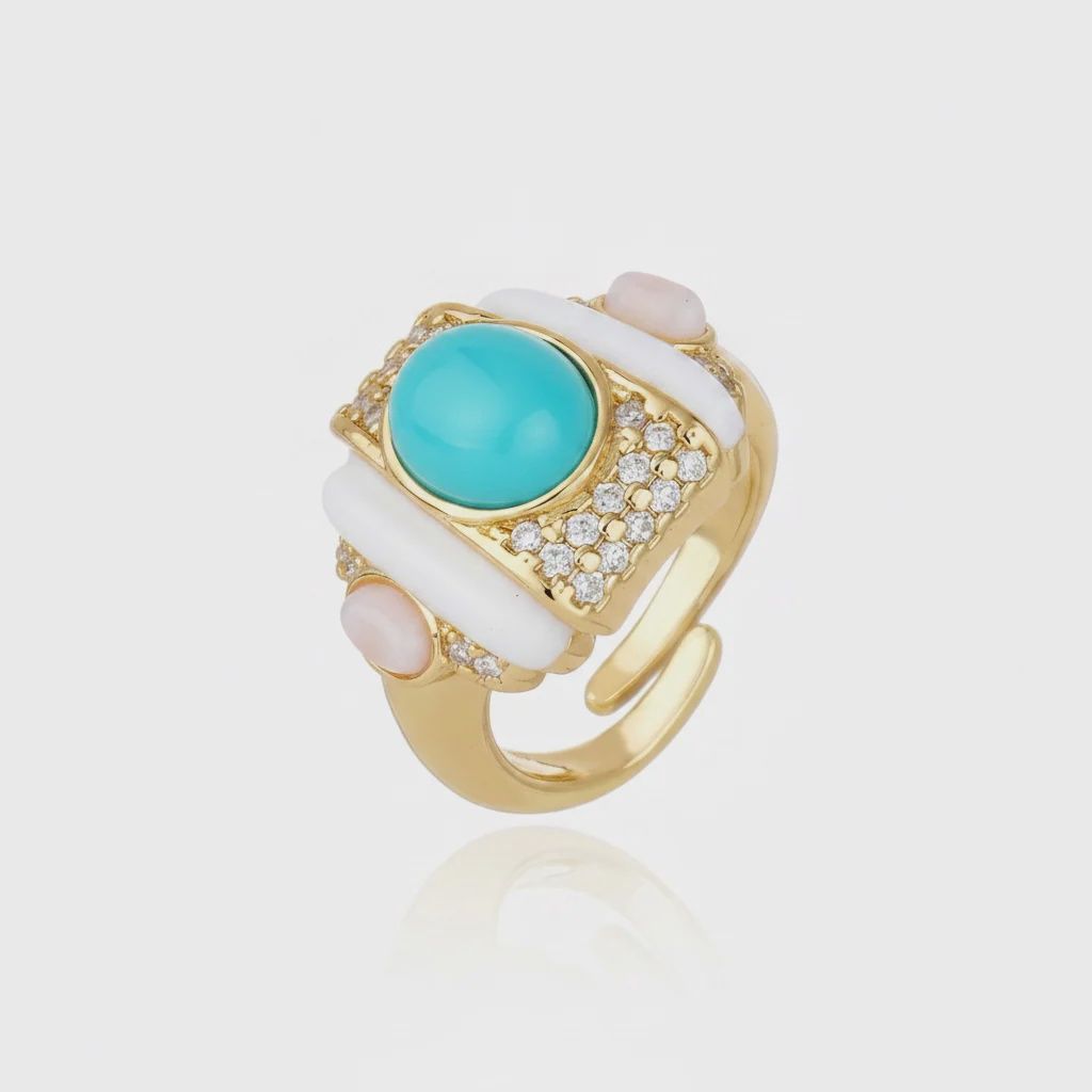 Cristina Sabatini - Djanira Ring Gold & Turquoise Cristina Sabatini - Djanira Ring Gold & Turquoise