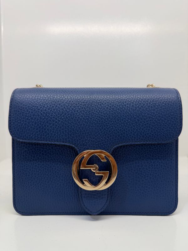 Gucci - Interlocking Dollar Crossbody Blue
