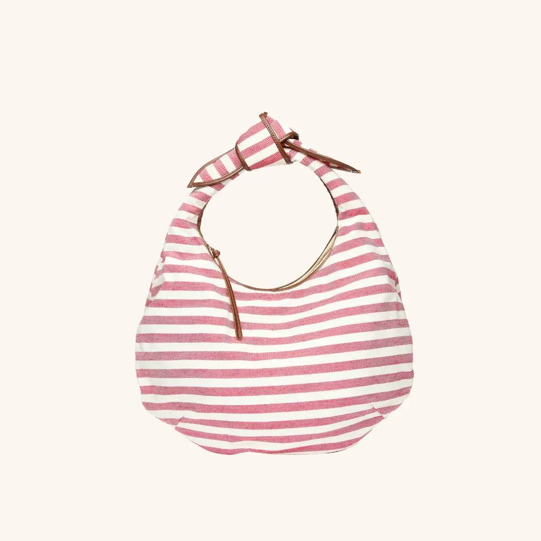 Poolside - Josie Knot Bag Tomato Stripe