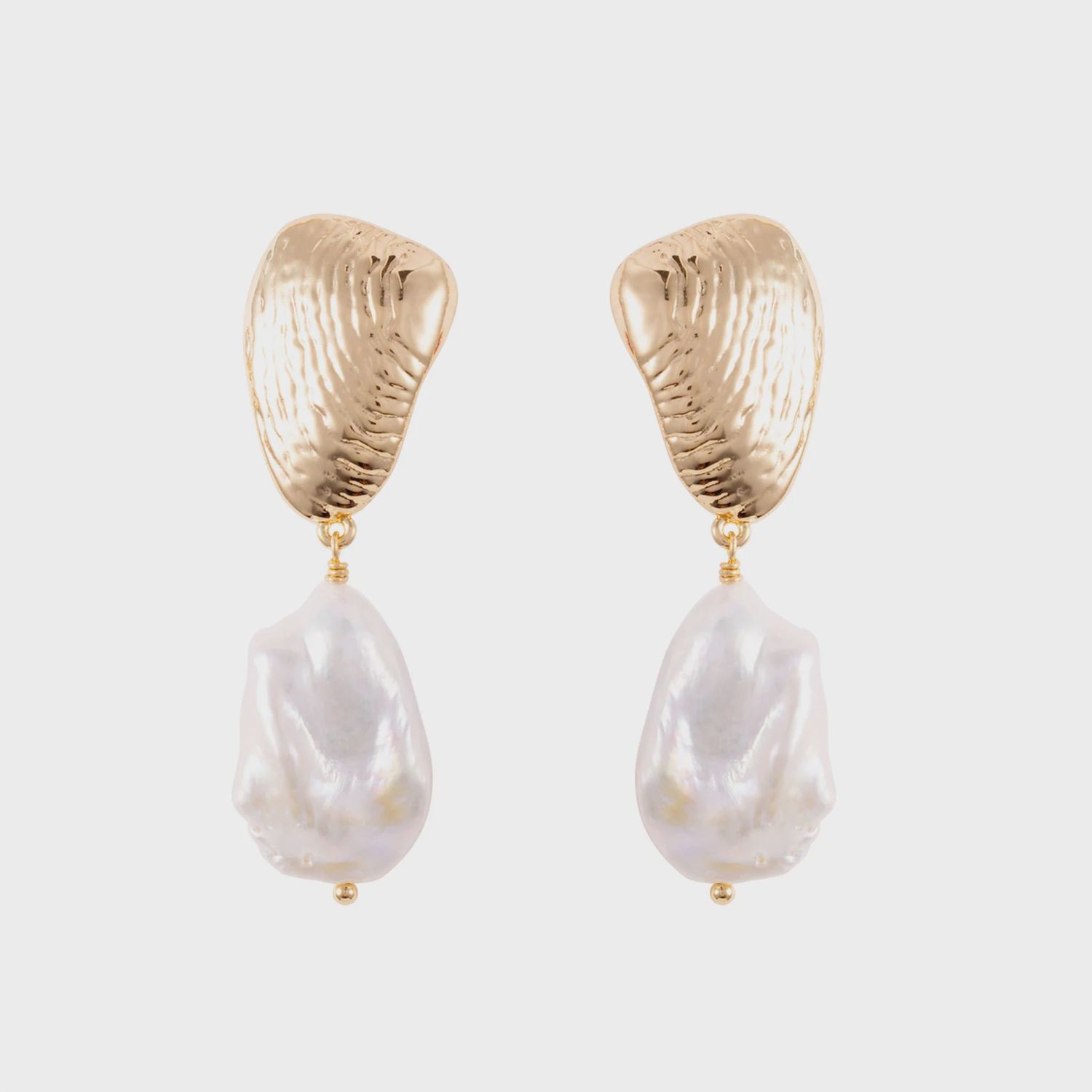 Mignonne Gavigan - Gloria Drop Earrings Pearl Gold