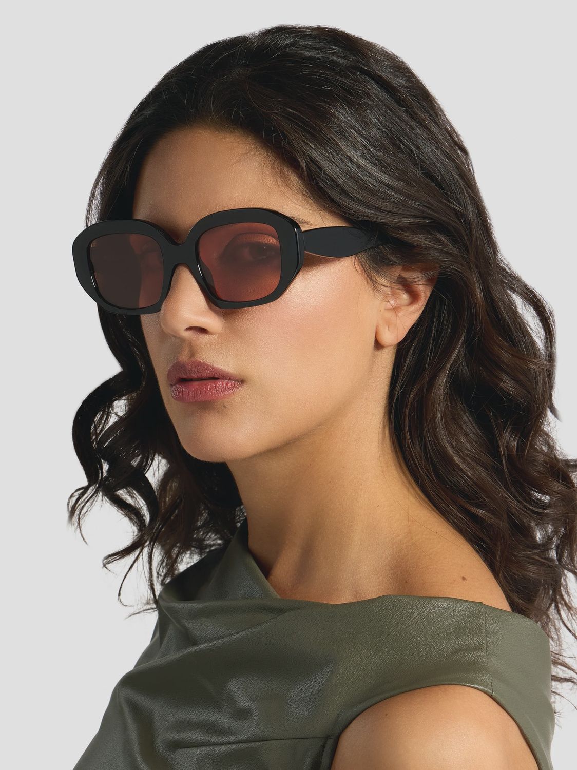 Alan Hammond - Beau Women's Sunglasses Black/Amber Brown