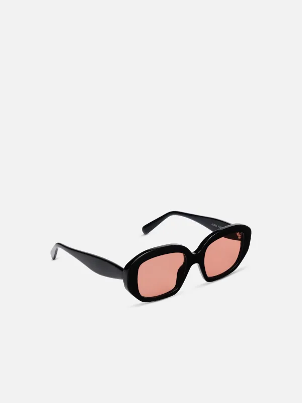 Alan Hammond - Beau Women's Sunglasses Black/Amber Brown