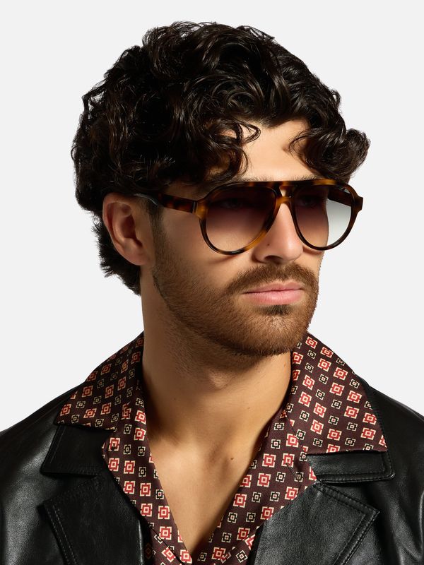 Alan Hammond - Venture Men's Sunglasses Havana/Green Gradient