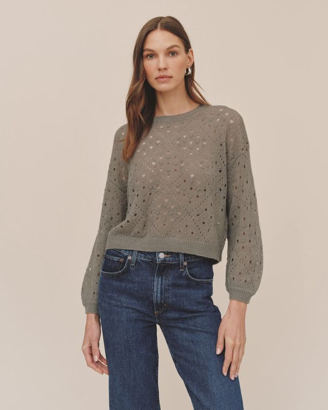 Bella Dahl - Balloon Sleeve Sweater Shadow Moss