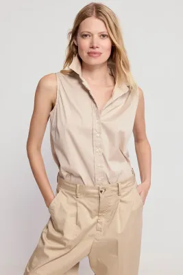 The Shirt - Sleeveless Shirt Taupe