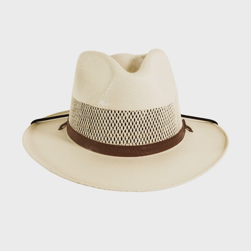 AHM - Milan Straw Fedora Hat Cream