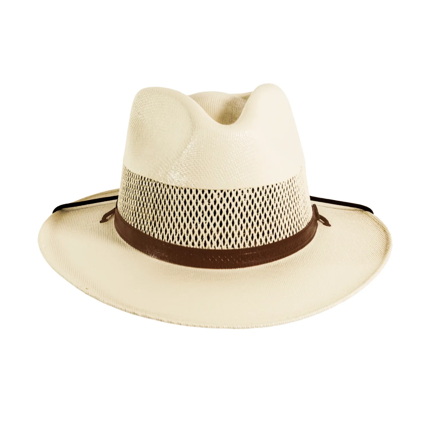 AHM - Milan Straw Fedora Hat Cream AHM - Milan Straw Fedora Hat Cream