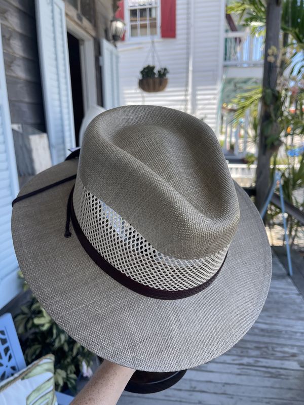 AHM - Milan Straw Fedora Hat Tan