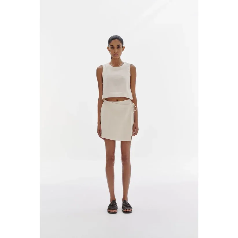 Nude Lucy - Sibyl Linen Wrap Skirt Chamomile