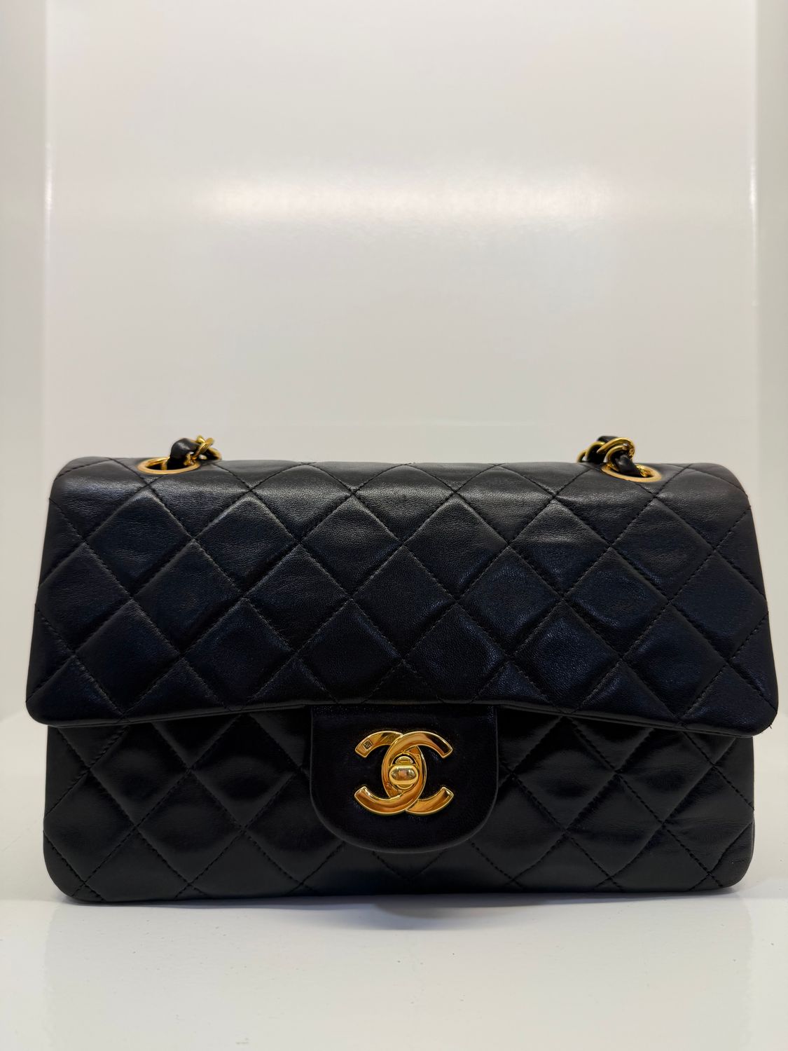 Chanel - Classic Double Flap Quilted Bag Lamb Skin 1994-1996 Chanel - Classic Double Flap Quilted Bag Lamb Skin 1994-1996